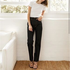 SLVRLAKE Women's Straight Leg Jeans - Black